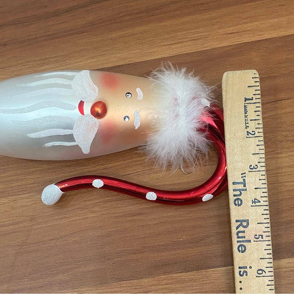 Vintage 11” Large Handblown Fur Hat Santa Christmas Holiday Ornament - Picture 9 of 16